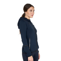 Damen-Technik-Sweatshirt aus Jersey mit Reißverschluss Equestro Marineblazer Marineblau