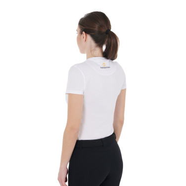 T-Shirt aus Baumwolle Equestro Damen Horse Lover T-Shirt aus Baumwolle Equestro Damen Horse Lover