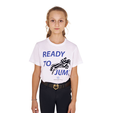 Equestro T-Shirt aus Baumwolle für Mädchen Ready To Jump
