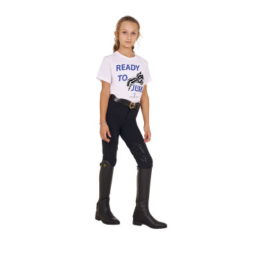 Equestro T-Shirt aus Baumwolle für Mädchen Ready To Jump Equestro T-Shirt aus Baumwolle für Mädchen Ready To Jump