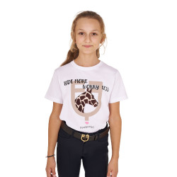 T-Shirt Equestro aus Baumwolle für Mädchen Ride More Worry Less