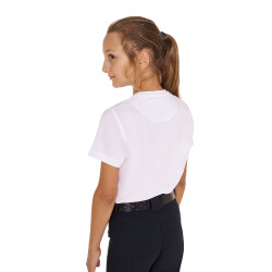 T-Shirt Equestro aus Baumwolle für Mädchen Ride More Worry Less Weiß Wei&amp;amp;amp;amp;amp;szlig;