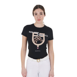 Equestro T-Shirt aus Baumwolle für Damen Ride More Worry Less