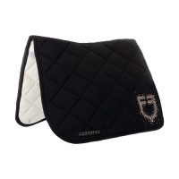 Dressurschabracke Equestro Logo mit Strass Schwarz Dressurschabracke Equestro Logo mit Strass Schwarz