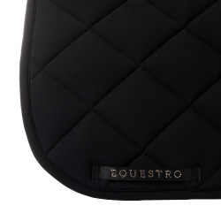 Dressurschabracke Equestro Logo mit Strass Schwarz