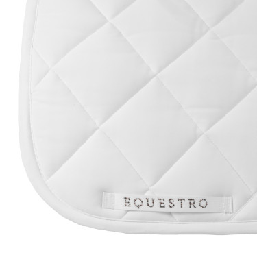 Dressurschabracke Equestro Logo mit Strass Weiß Wei&amp;amp;amp;amp;amp;szlig;