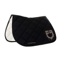 Spring-Schabracke mit Strass-Logo Equestro Schwarz