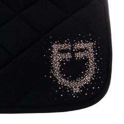 Spring-Schabracke mit Strass-Logo Equestro Schwarz Spring-Schabracke mit Strass-Logo Equestro Schwarz