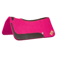 Tapis de selle western en feutre avec inserts en cuir 32"x32" Pool's Fuchsia
