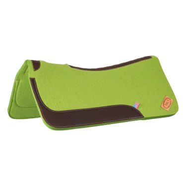 Filzsattelpad Western mit Ledereinsätzen 32"x32" Pool's Zitrone Gelb