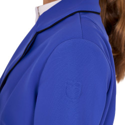 Turnierjacke Equestro Mädchen aus technischem Gewebe Sodalithblau Turnierjacke Equestro Mädchen aus technischem Gewebe Sodalithblau