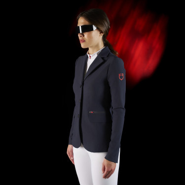 Turnierjacke Damen Equestro Ridertechnology mit thermoverschweißten Nähten Turnierjacke Damen Equestro Ridertechnology mit thermoverschweißten Nähten