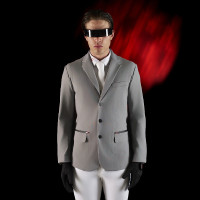 Veste de concours homme Equestro Ridertechnology avec coutures thermosoudées Oiseau moqueur