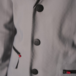 Wettkampfjacke Herren Equestro Ridertechnology mit thermoverschweißten Nähten Spottdrossel Grau