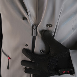 Wettkampfjacke Herren Equestro Ridertechnology mit thermoverschweißten Nähten Spottdrossel Grau