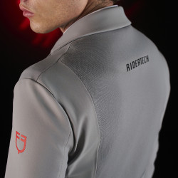 Wettkampfjacke Herren Equestro Ridertechnology mit thermoverschweißten Nähten Spottdrossel Grau
