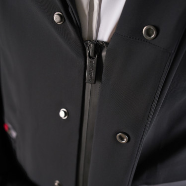 Wettkampfjacke Herren Equestro Ridertechnology mit thermoverschweißten Nähten Schwarz