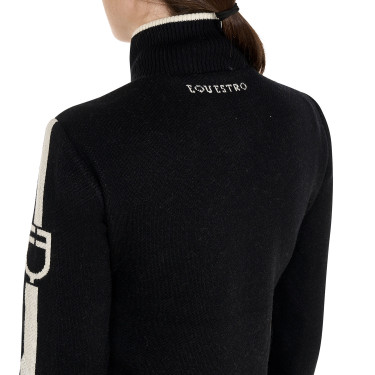 Equestro Damenjacke aus Nylon und Strick mit Reißverschluss Equestro Damenjacke aus Nylon und Strick mit Reißverschluss