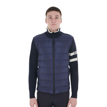 Herrenjacke Equestro aus Nylon und Strick mit Reißverschluss Herrenjacke Equestro aus Nylon und Strick mit Reißverschluss