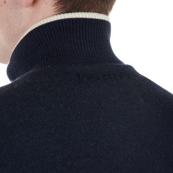 Herrenjacke Equestro aus Nylon und Strick mit Reißverschluss Marineblazer Marineblau