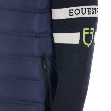 Herrenjacke Equestro aus Nylon und Strick mit Reißverschluss Herrenjacke Equestro aus Nylon und Strick mit Reißverschluss