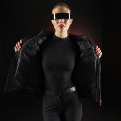 Wasserdichte Damenjacke Equestro Ridertechnology mit Reißverschluss Schwarz