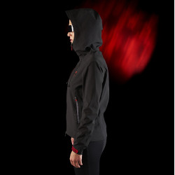 Wasserdichte Damenjacke Equestro Ridertechnology mit Reißverschluss Schwarz