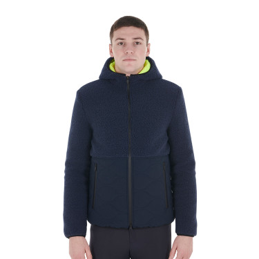 Wasserdichte Herrenjacke mit Teddy-Stoffeinsätzen Equestro