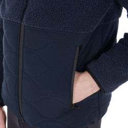 Wasserdichte Herrenjacke mit Teddy-Stoffeinsätzen Equestro Marineblazer Marineblau