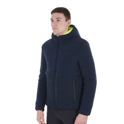 Wasserdichte Herrenjacke mit Teddy-Stoffeinsätzen Equestro Marineblazer Marineblau