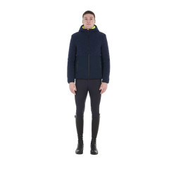 Wasserdichte Herrenjacke mit Teddy-Stoffeinsätzen Equestro Marineblazer Marineblau
