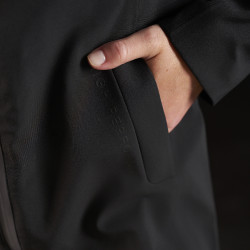Lange wasserdichte Damenjacke Equestro Ridertechnology Schwarz