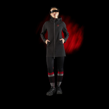 Lange wasserdichte Damenjacke Equestro Ridertechnology Lange wasserdichte Damenjacke Equestro Ridertechnology