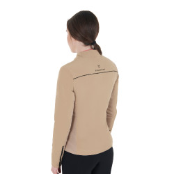Damen-Softshelljacke aus technischem, wattiertem Gewebe Equestro Weihrauch Beige