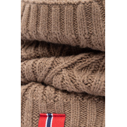 Gestrickter B Vertigo Schal Faye Braun Schlamm Beige