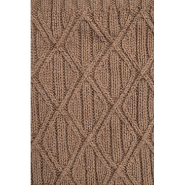 Gestrickter B Vertigo Schal Faye Braun Schlamm Beige