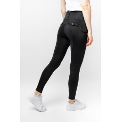 Hybride Thermo-Leggings Horze Anya Full Grip Kaviar Schwarz
