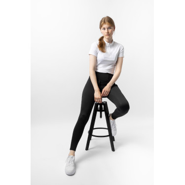 Hybride Thermo-Leggings Horze Anya Full Grip Kaviar Schwarz