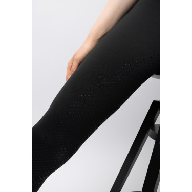Hybride Thermo-Leggings Horze Anya Full Grip Kaviar Schwarz