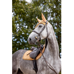 Fliegenhaube Demélont Horze Goldbraun Fliegenhaube Demélont Horze Goldbraun