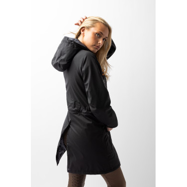 Wasserfester Elise-Mantel mit gesteppter Fütterung Horze Kaviar Schwarz