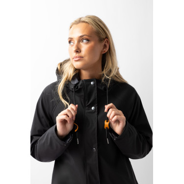 Wasserfester Elise-Mantel mit gesteppter Fütterung Horze Kaviar Schwarz