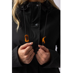 Wasserfester Elise-Mantel mit gesteppter Fütterung Horze Kaviar Schwarz