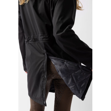 Wasserfester Elise-Mantel mit gesteppter Fütterung Horze Kaviar Schwarz