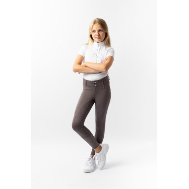 Thermoreithose Full Grip Horze Rhea Kinder Gesäßtaschen Braunfalke
