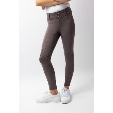Thermoreithose Full Grip Horze Rhea Kinder Gesäßtaschen Braunfalke