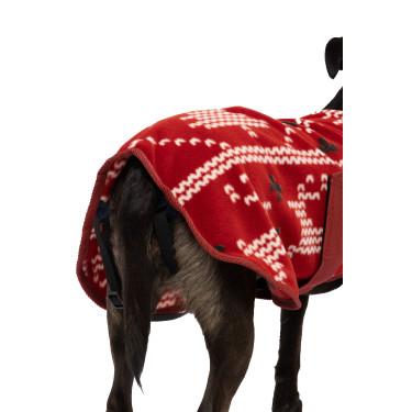 Weihnachtsdecke Hund Horze Rot