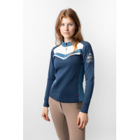 Trainings-T-Shirt Ayra Horze Meerestitan Marineblau