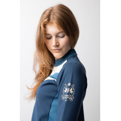 Trainings-T-Shirt Ayra Horze Meerestitan Marineblau