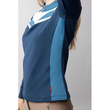 Trainings-T-Shirt Ayra Horze Meerestitan Marineblau